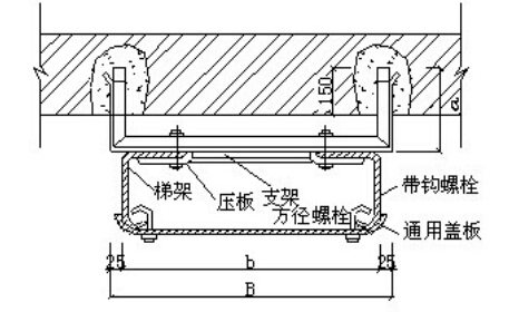 電纜橋架支吊架間距是多少?(圖4) 電纜橋架支吊架圖